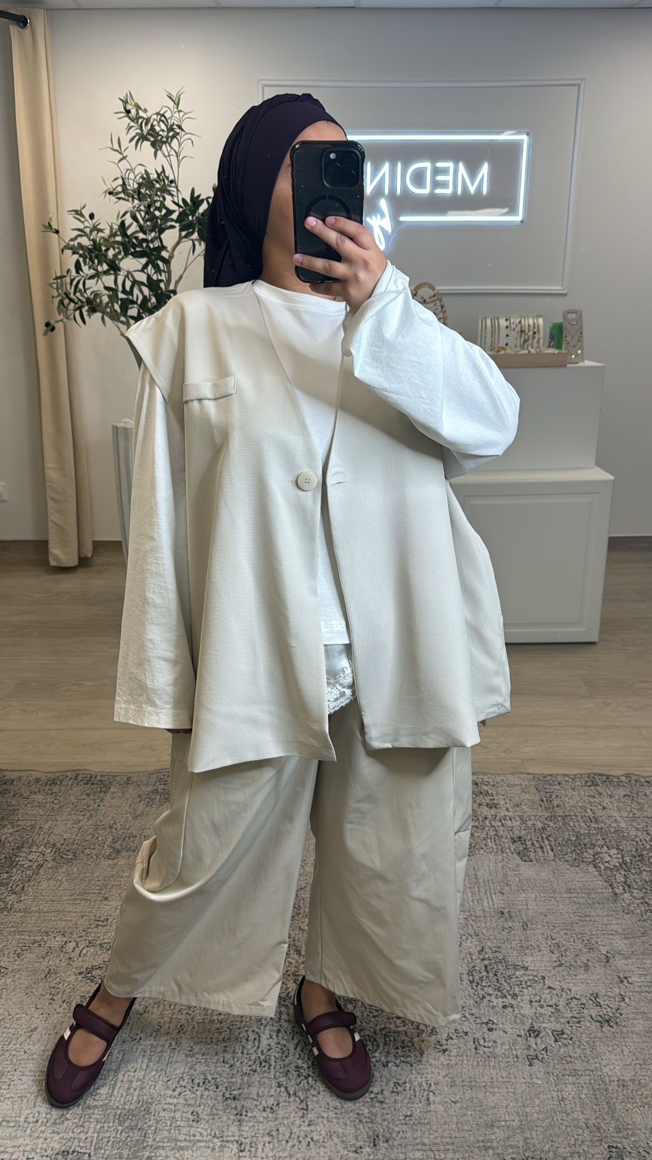 PANTALON OVERSIZE [ crème ]
