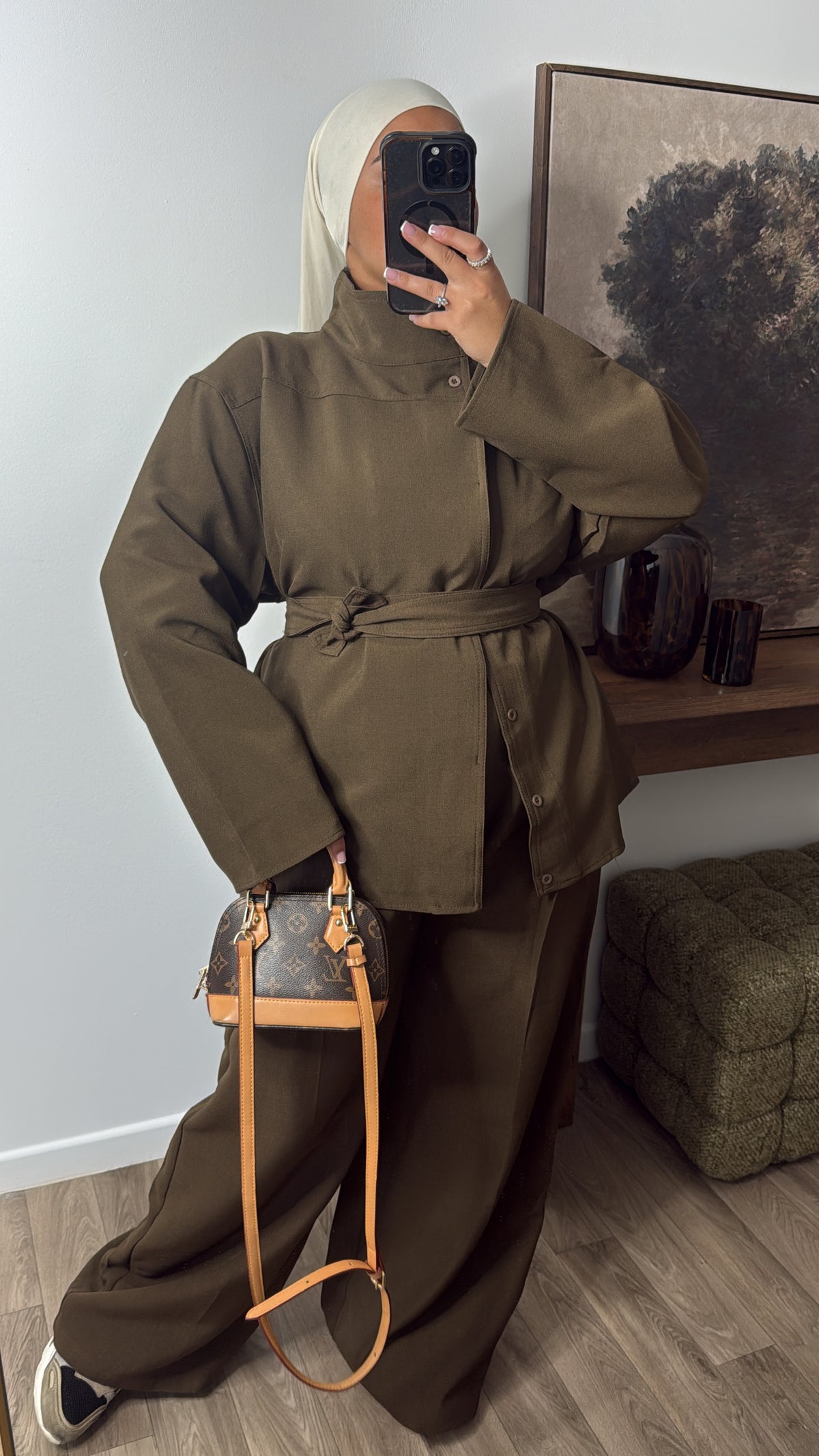 ENSEMBLE PREMIUM VESTE + PANTALON [ mocca ]