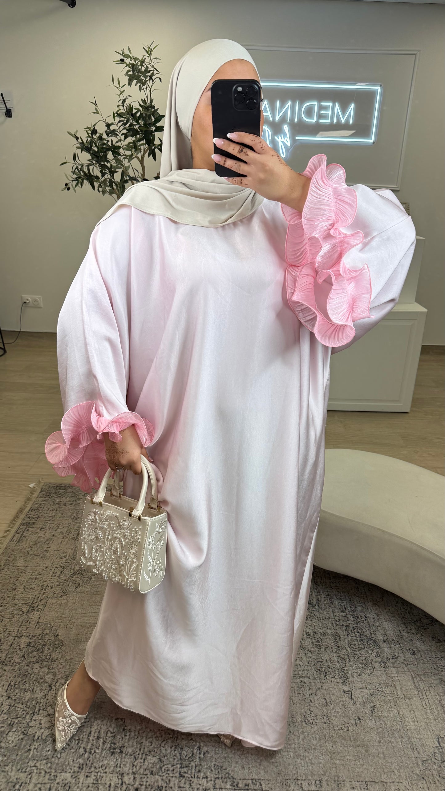 ABAYA SYRA [ rose ]