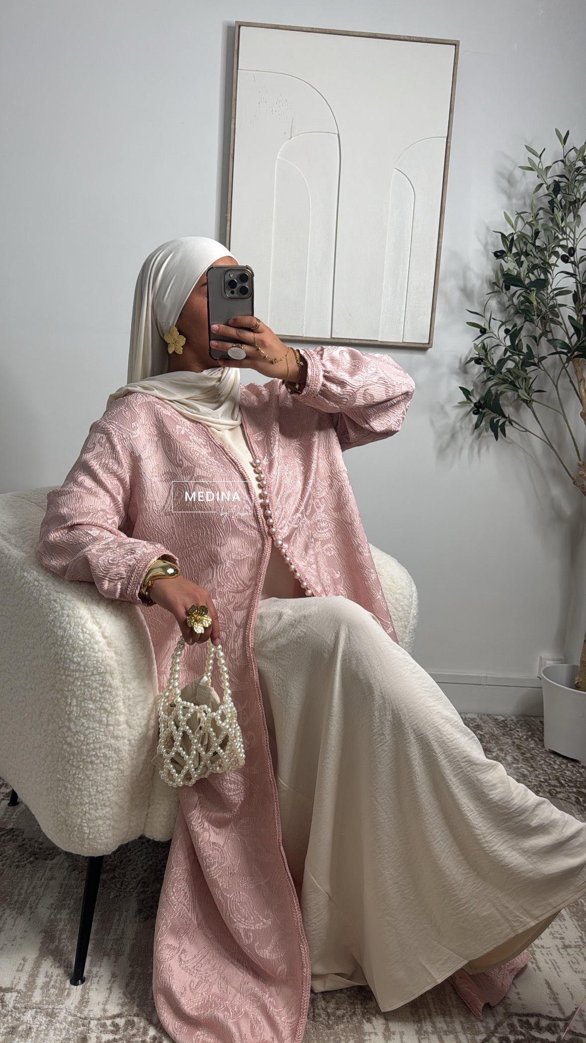 Kimono Brocart luxe [ rose ]