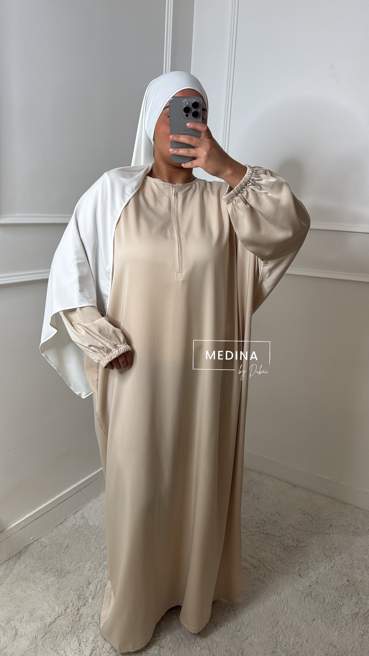 Abaya d'allaitement [ crème ]