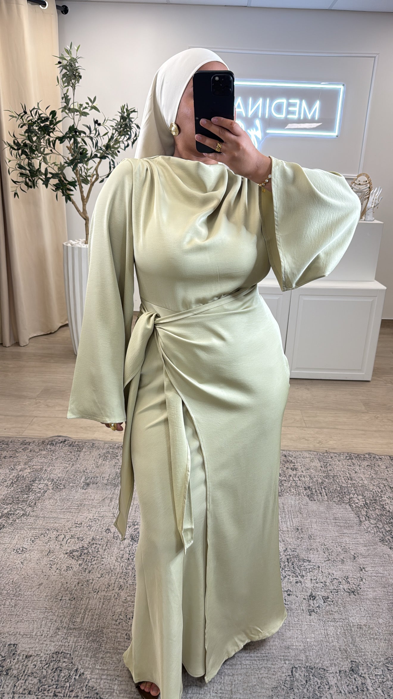 ROBE PREMIUM AVEC JUPE YASMINE [ VERT ]