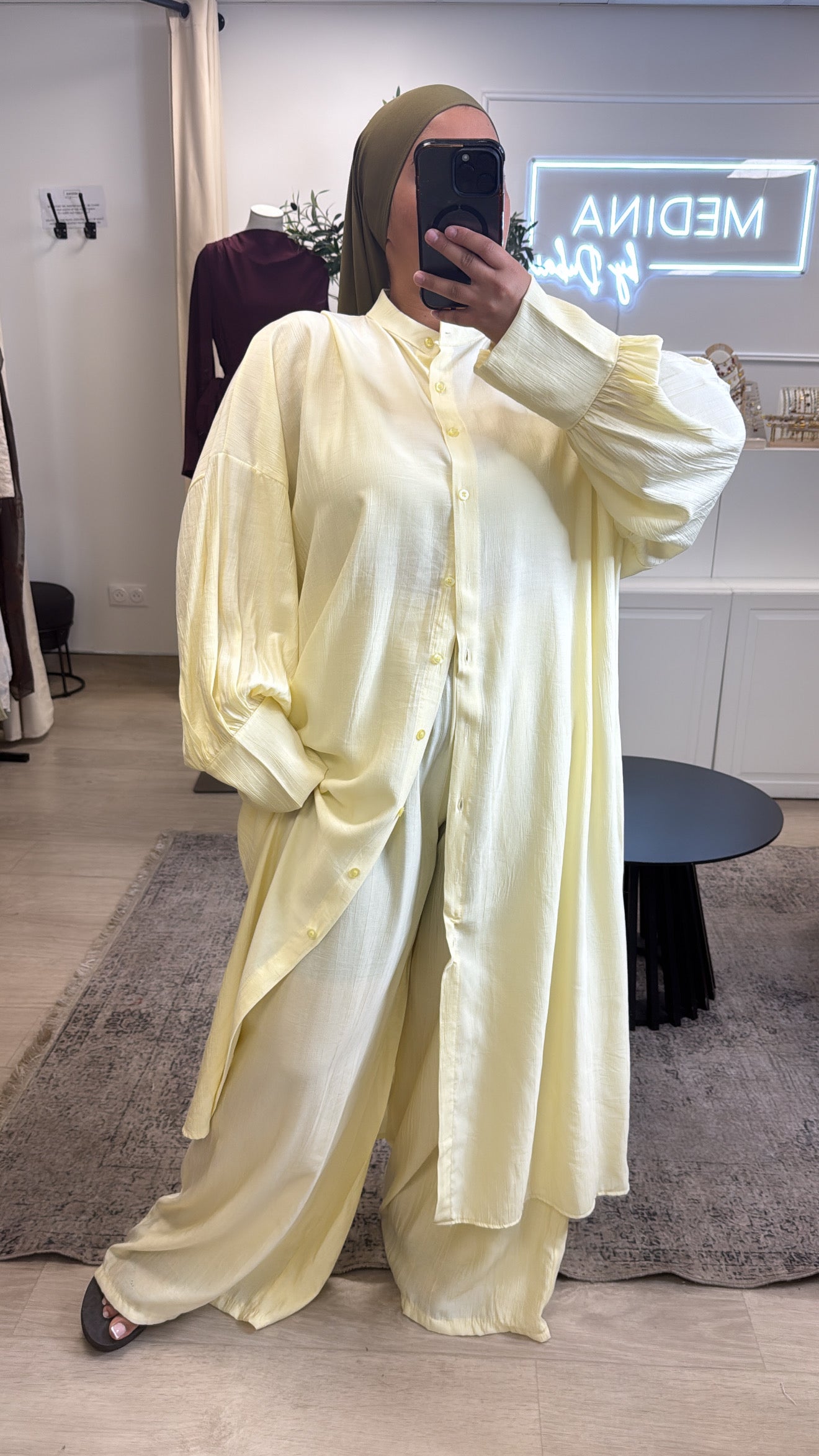 Ensemble tunique + pantalon [ jaune ]