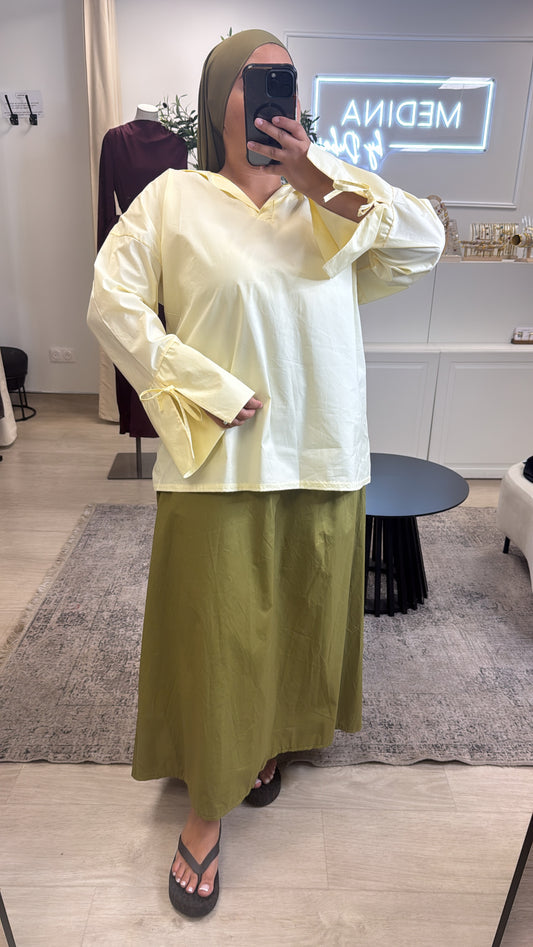 Jupe bouffante olive