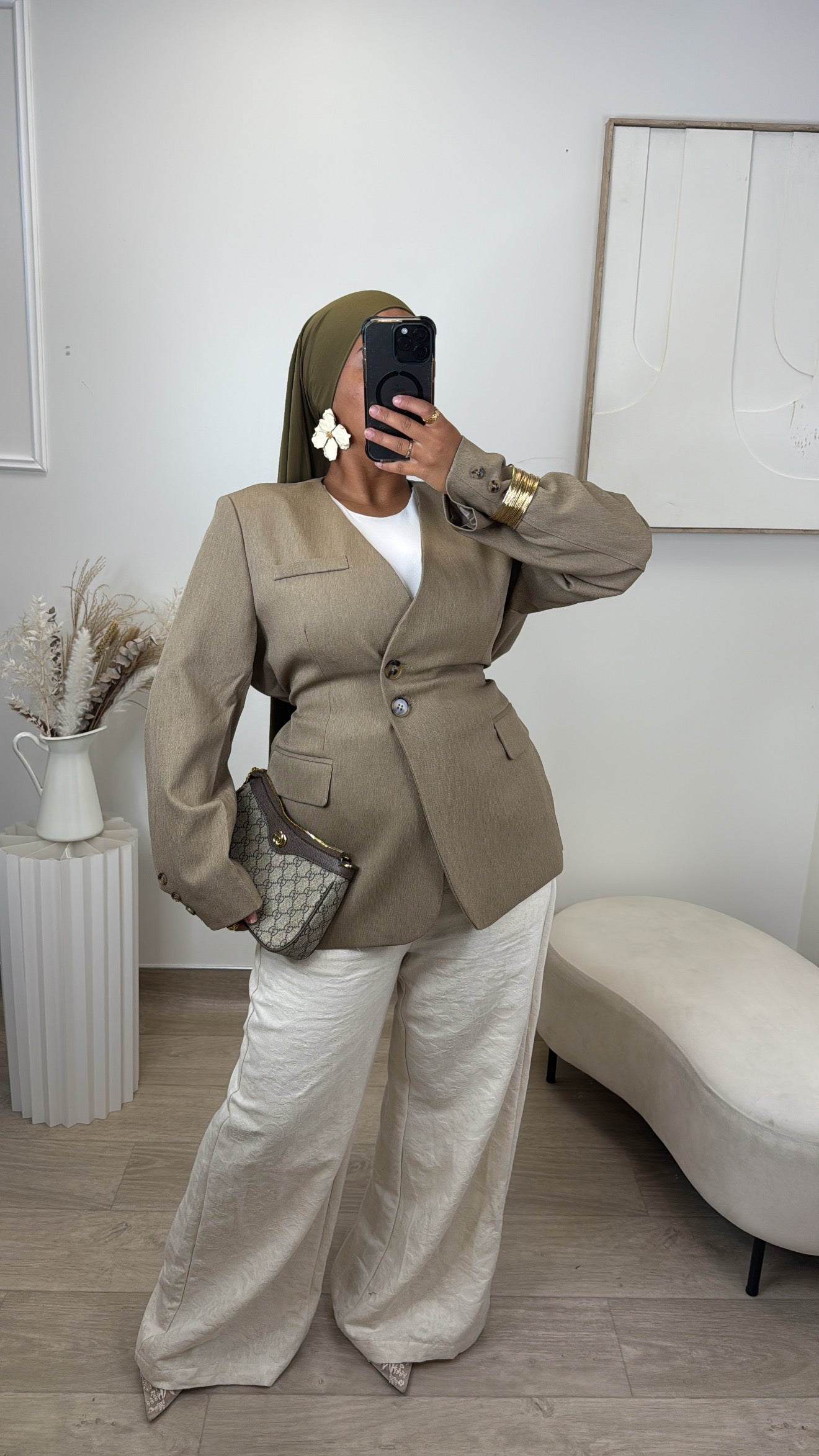 Blazer Premium cintré [ Taupe ]