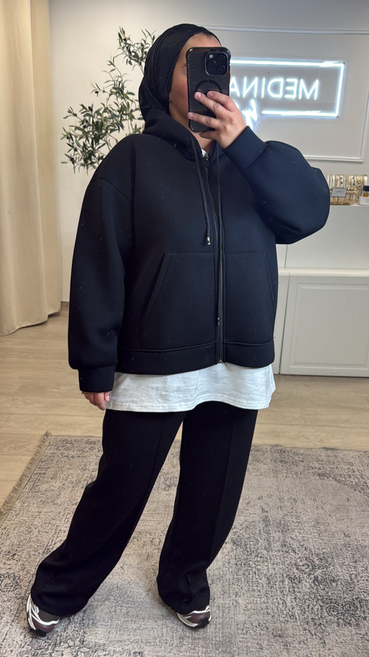 Gilet à capuche [ noir ]