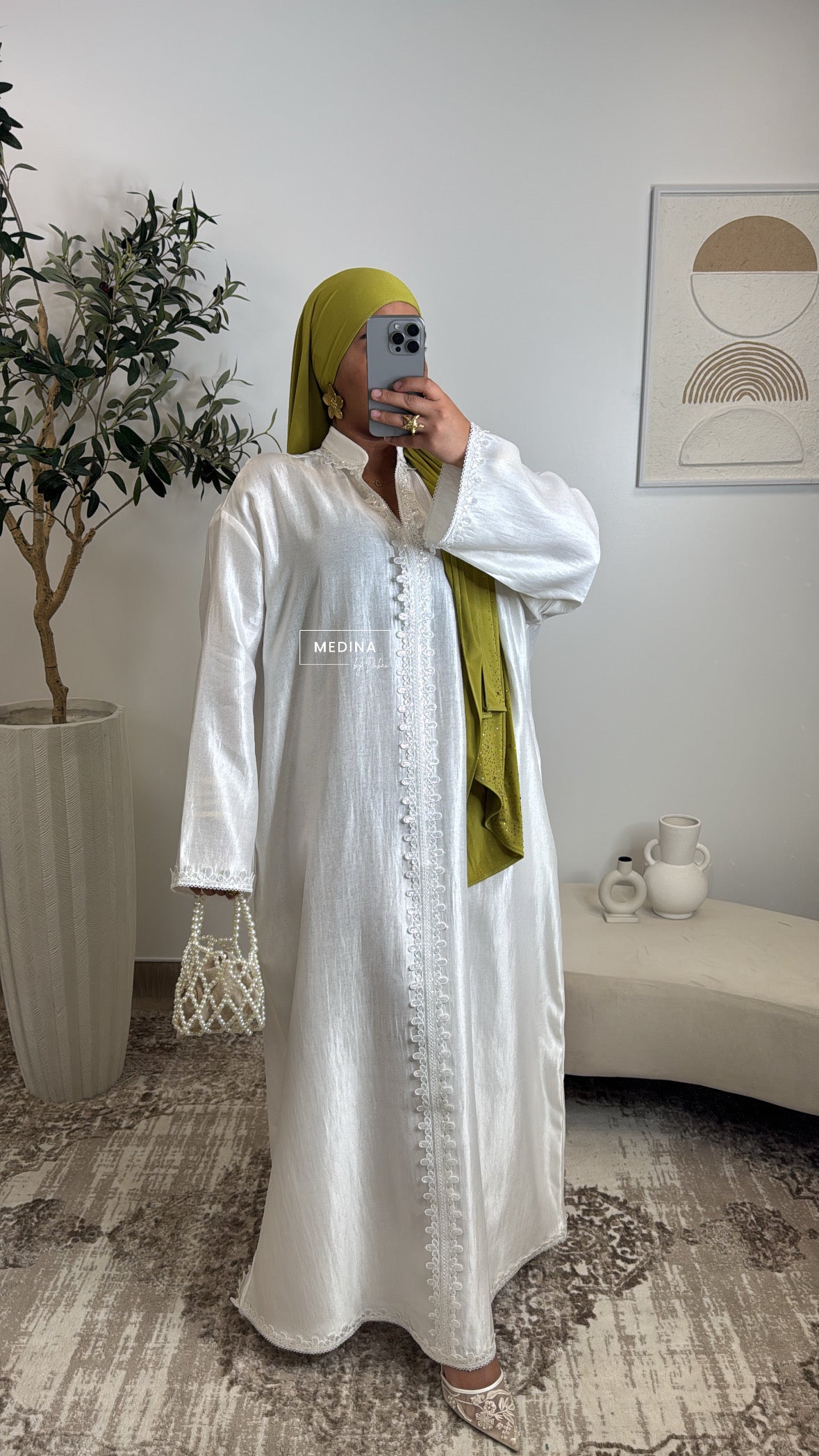 Abaya Najla [ blanc  ]