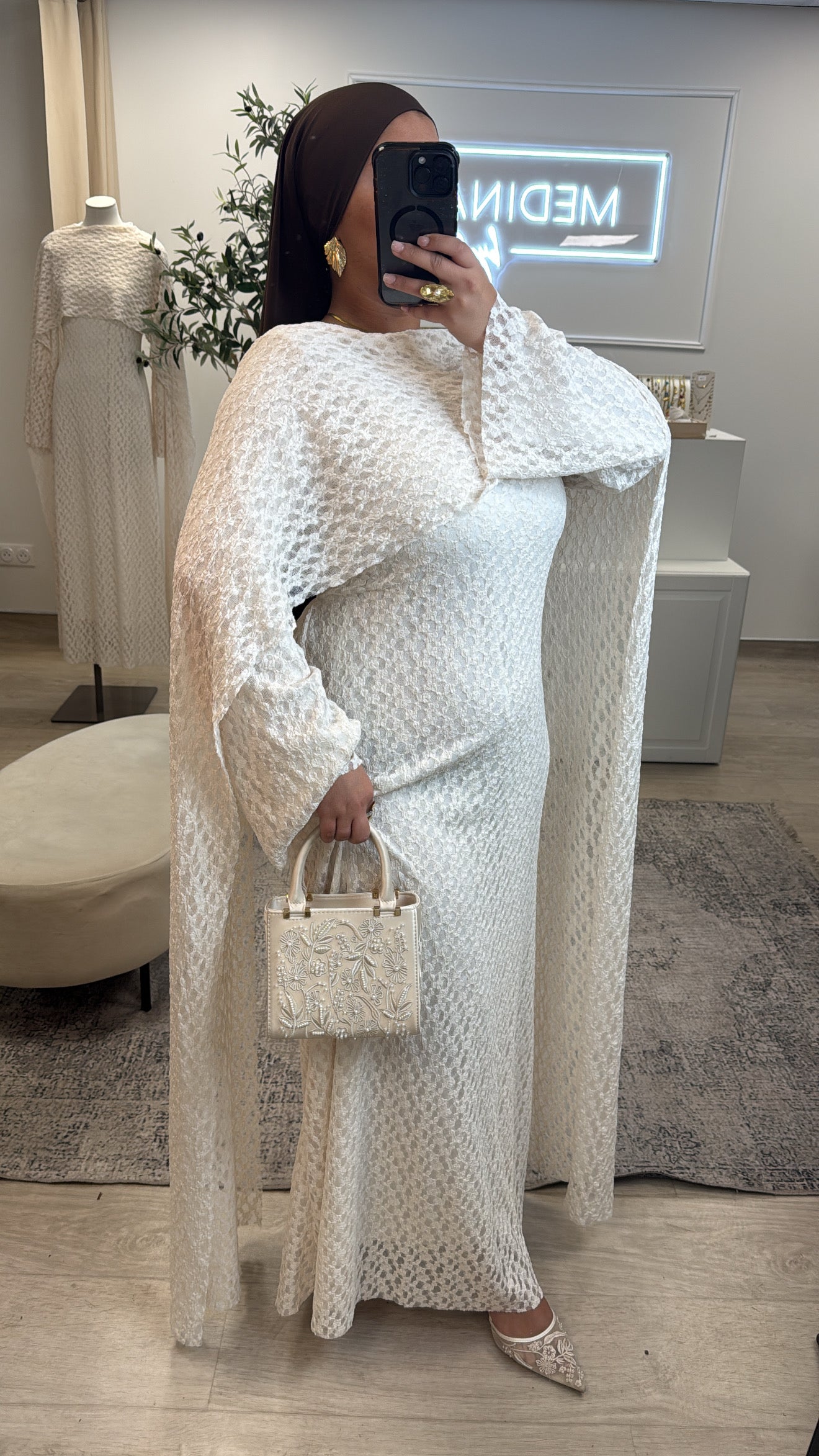 ROBE PREMIUM DENTELLE [ crème ]