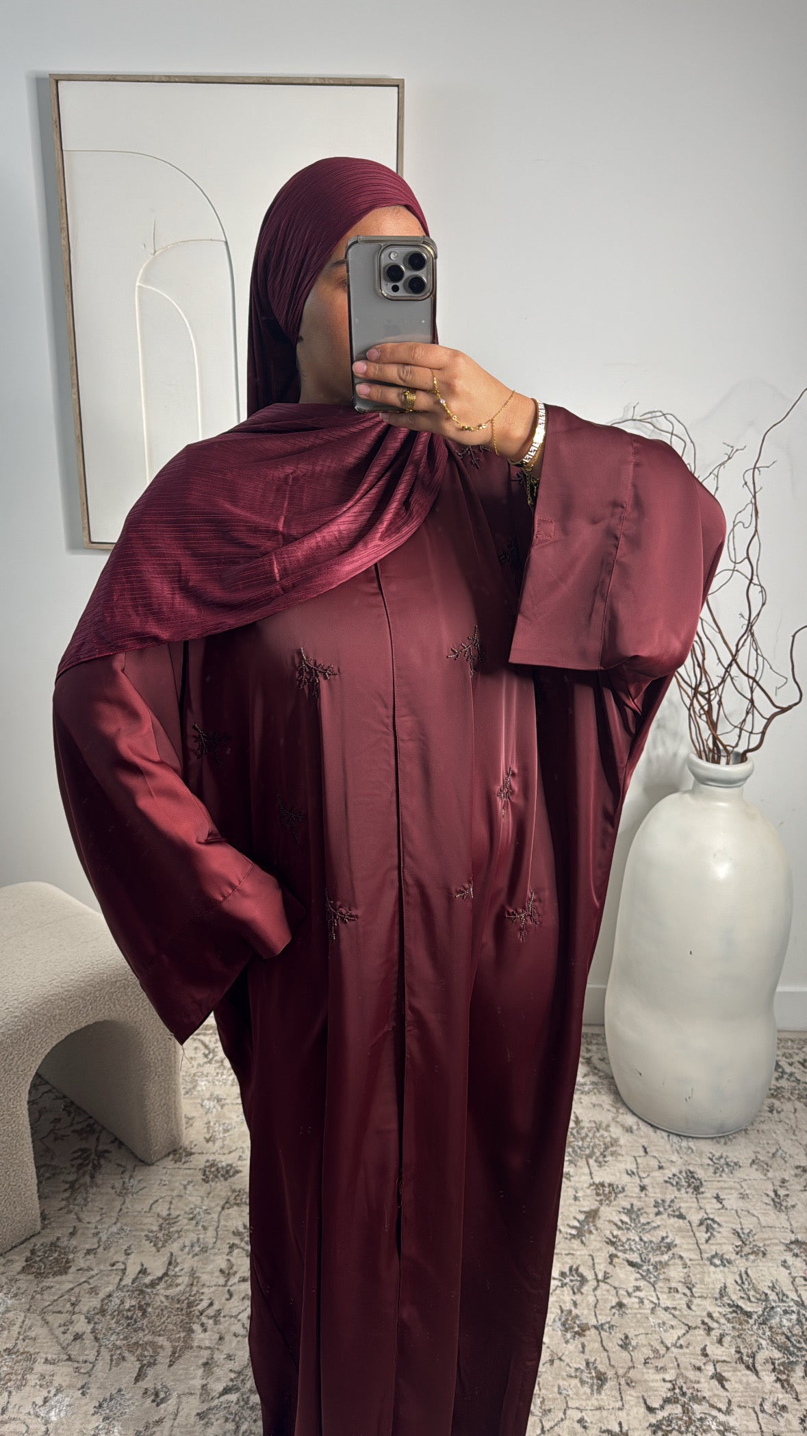 Abaya Leyna [ bordeau ]
