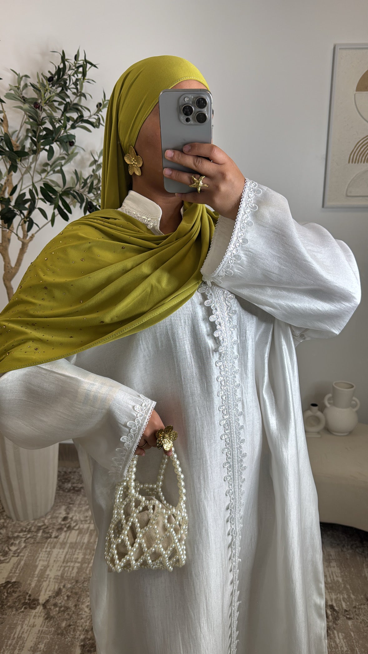 Abaya Najla [ blanc  ]