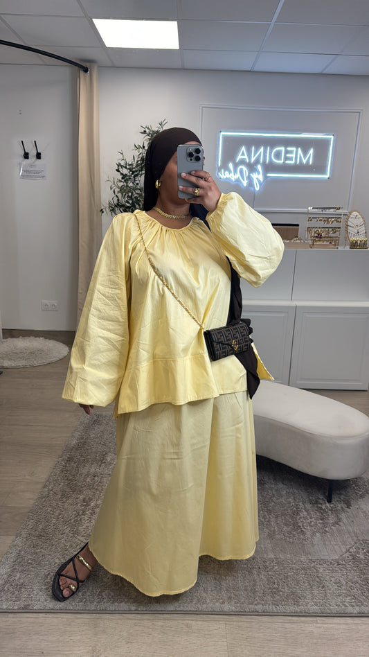 Ensemble Popeline [ jaune ]