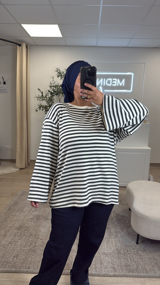 T-shirt Marinière [ gris ]