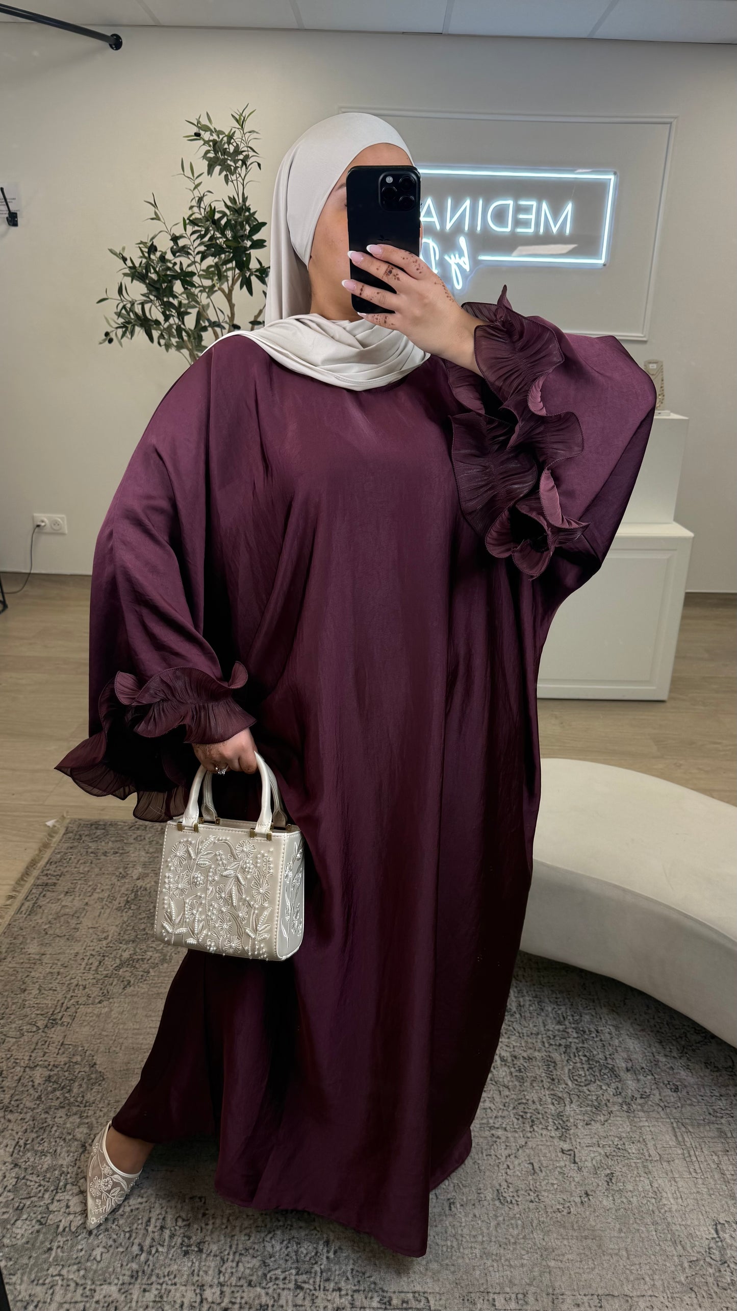 ABAYA SYRA [ bordeau ]