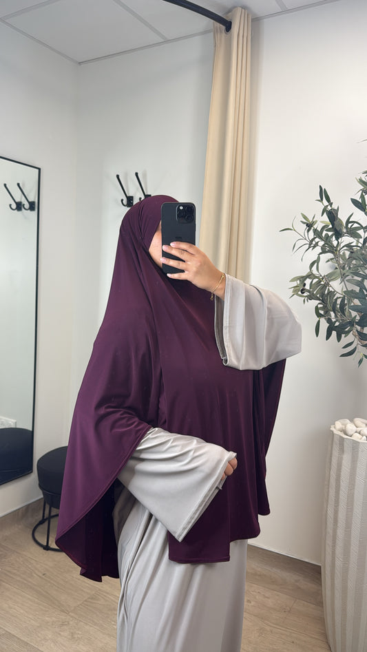 Khimar jersey Premium [ prune ]