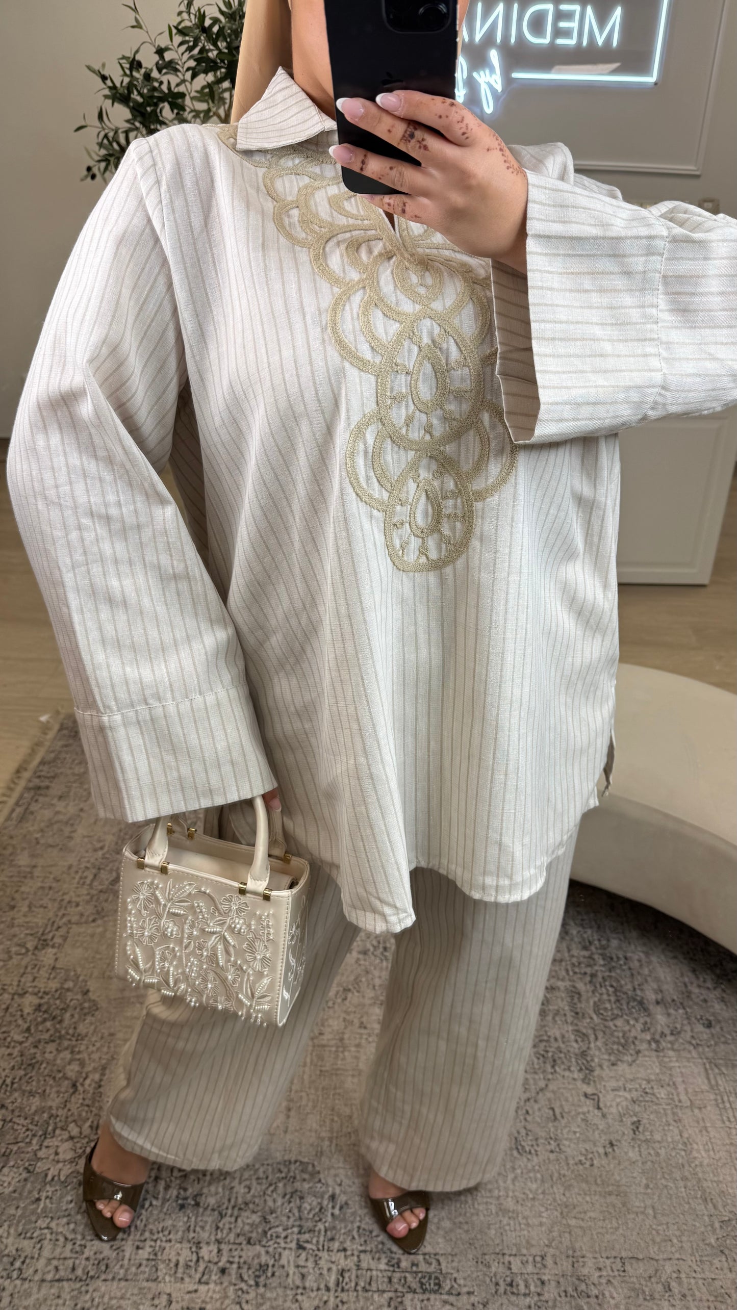 Ensemble Premium en lin [ beige ]