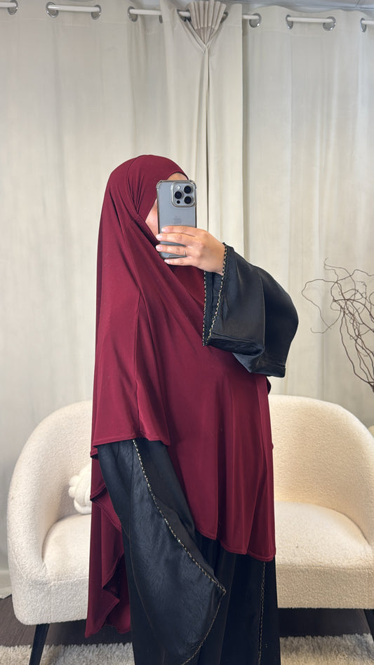 Khimar jersey Premium maxi[ bordeau ]