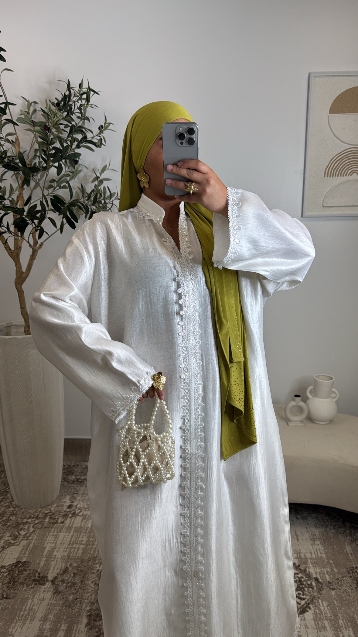 Abaya Najla [ blanc  ]