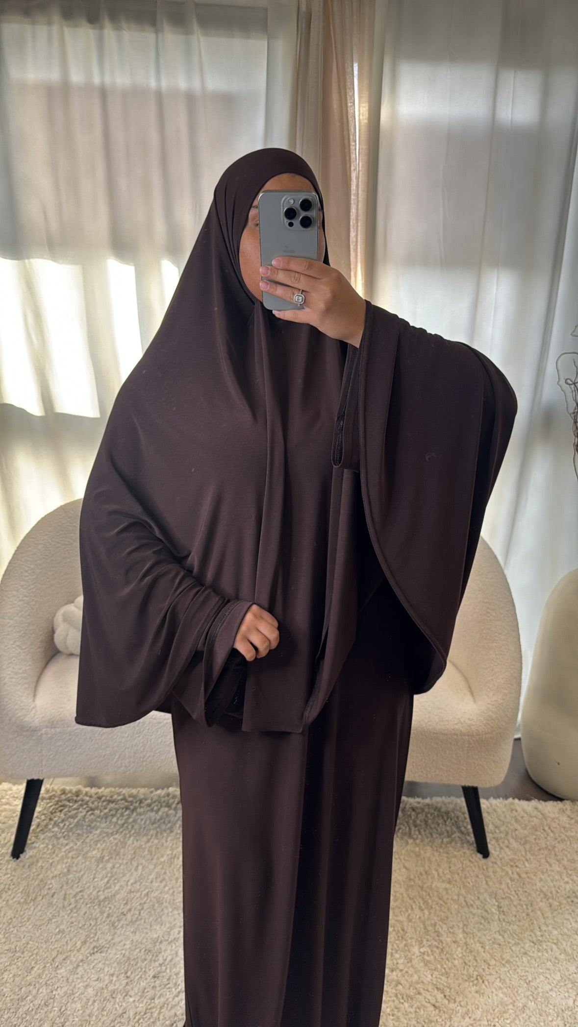 Set de prière en Jersey Premium [ marron]