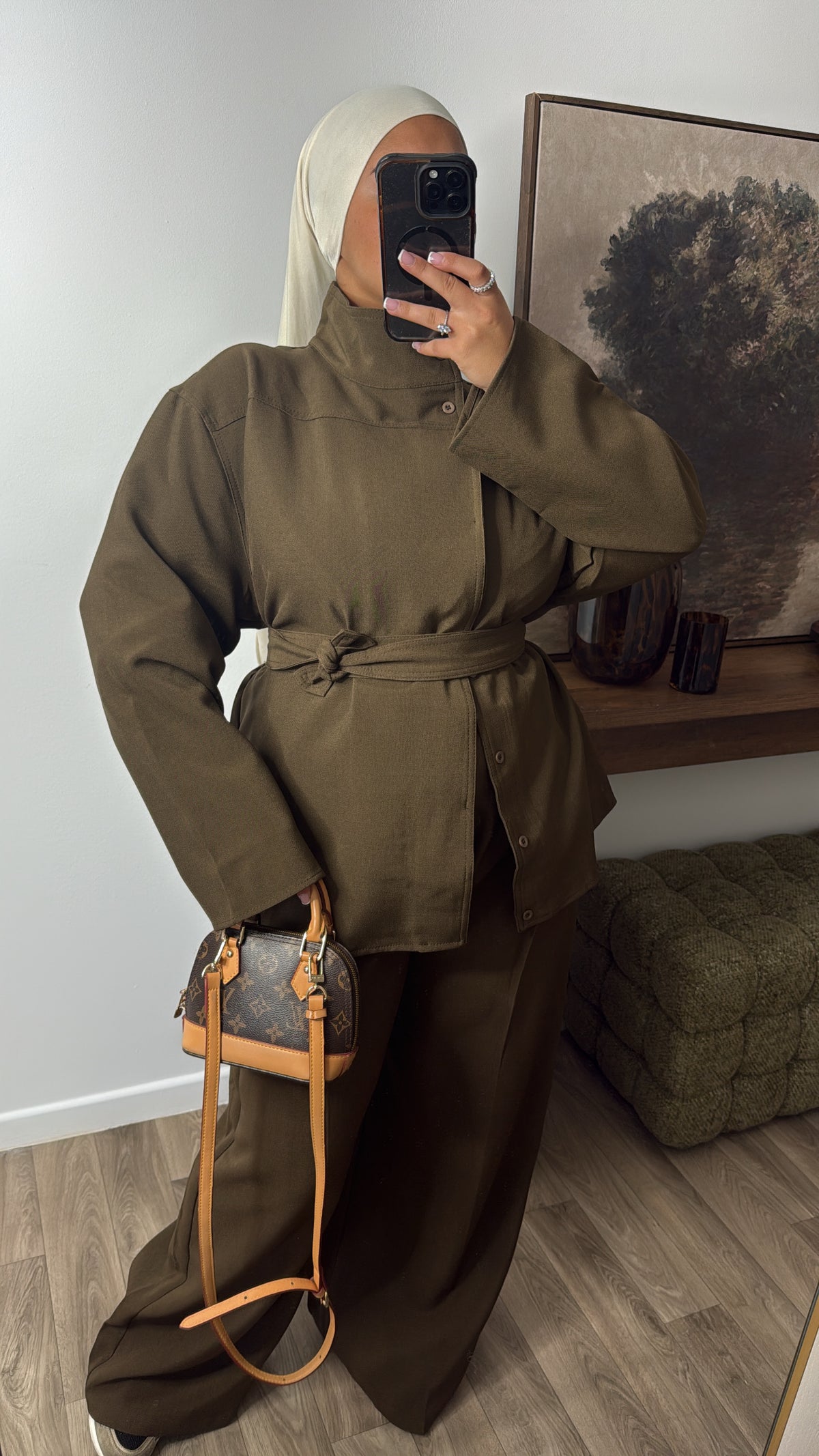ENSEMBLE PREMIUM VESTE + PANTALON [ mocca ]