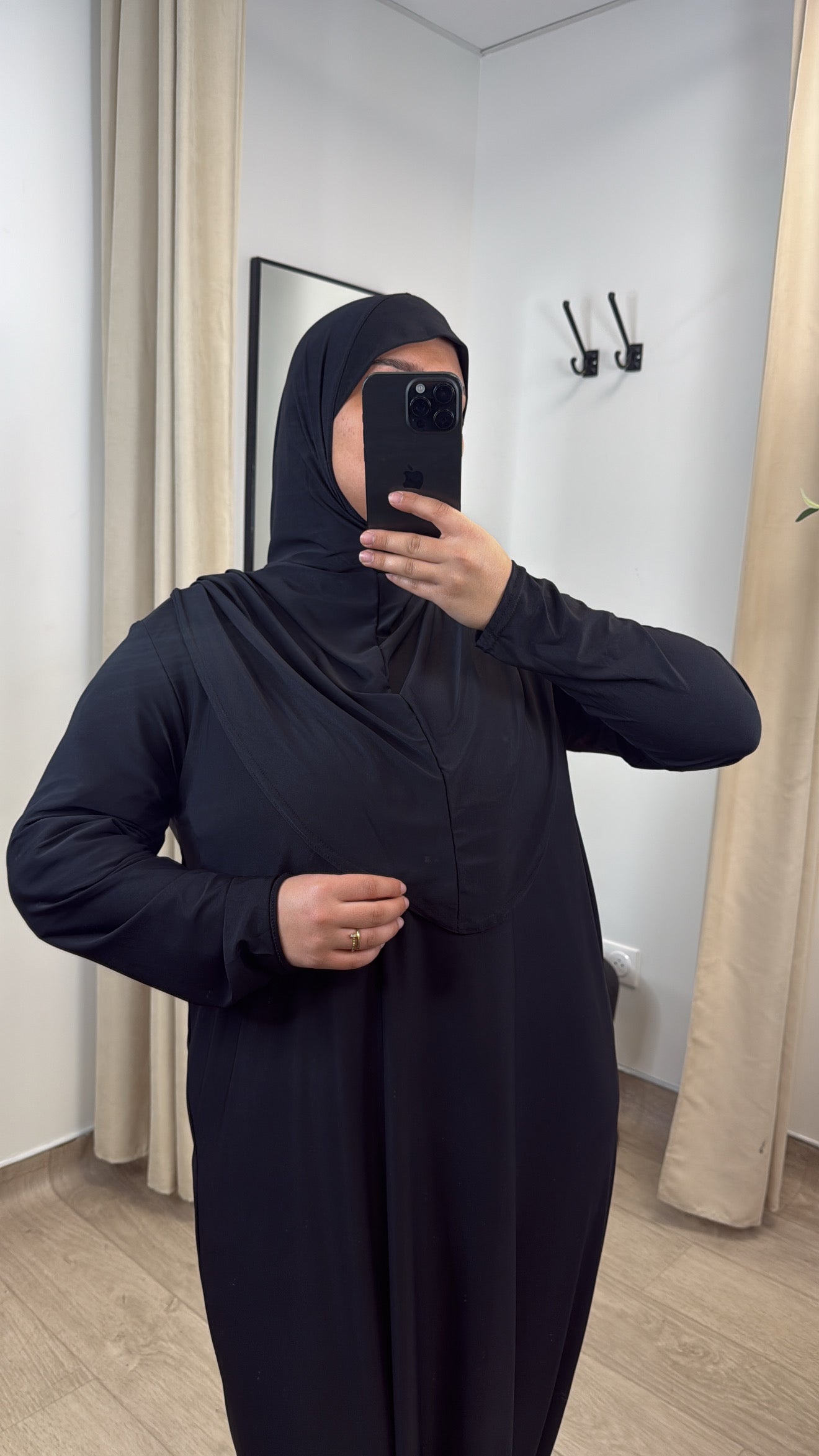 SET CAGOULE EN JERSEY PREMIUM [ NOIR]