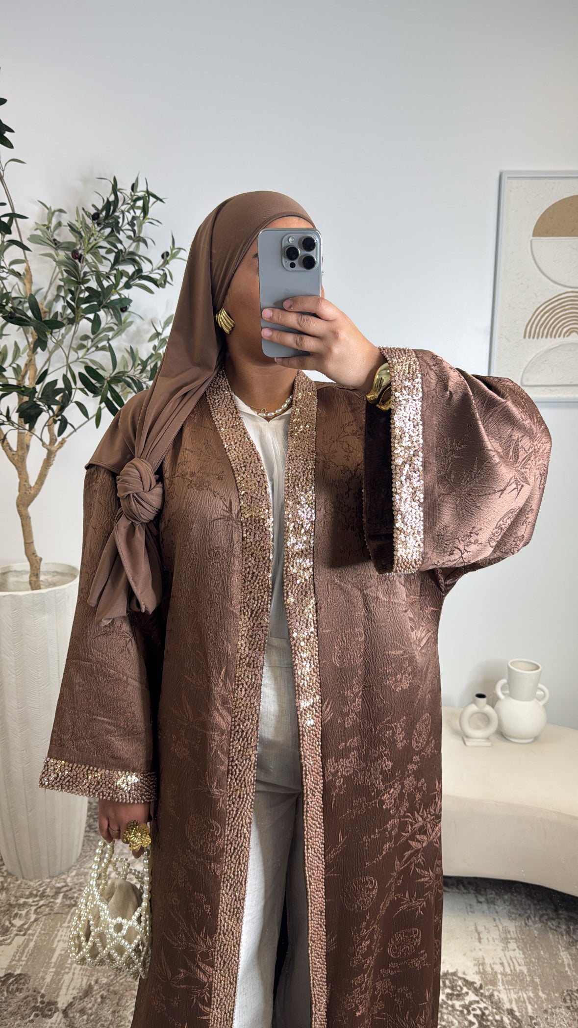 Kimono Maeva Luxe [ marron ]