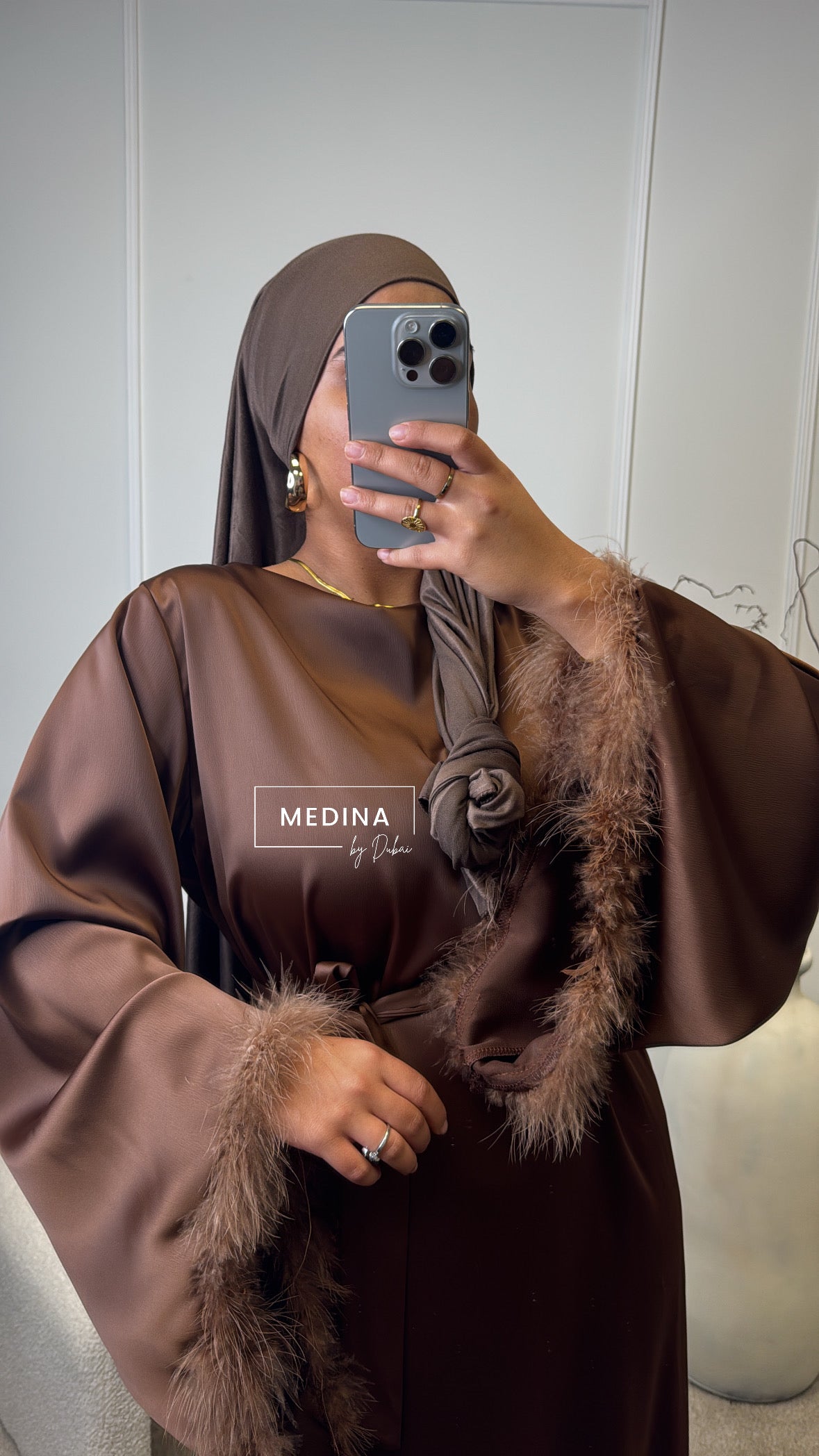Robe Plumes [ Marron ]