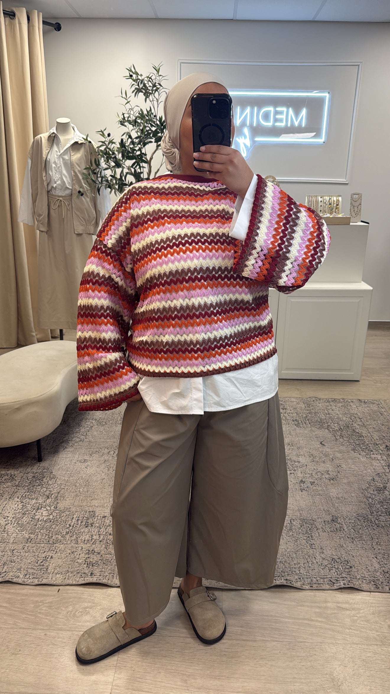 PULL LAMIA CROCHET [ bordeau ]