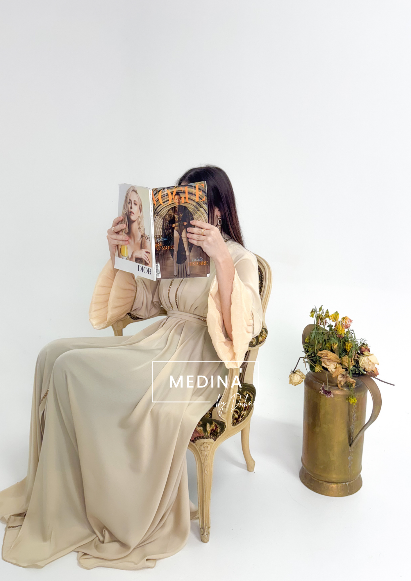 Abaya Majda [ crème ]