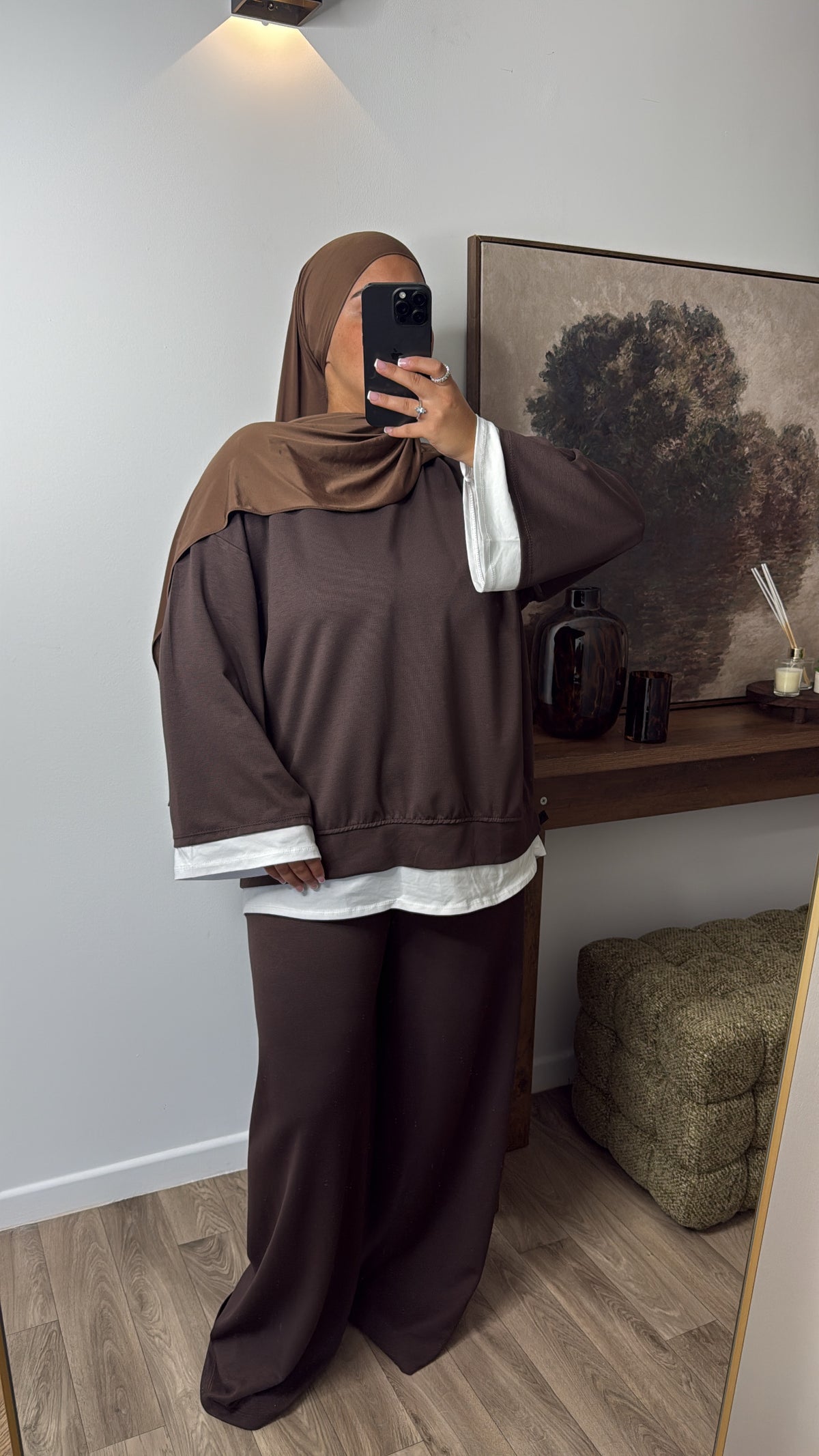 ENSEMBLE OVERSIZE [ marron]