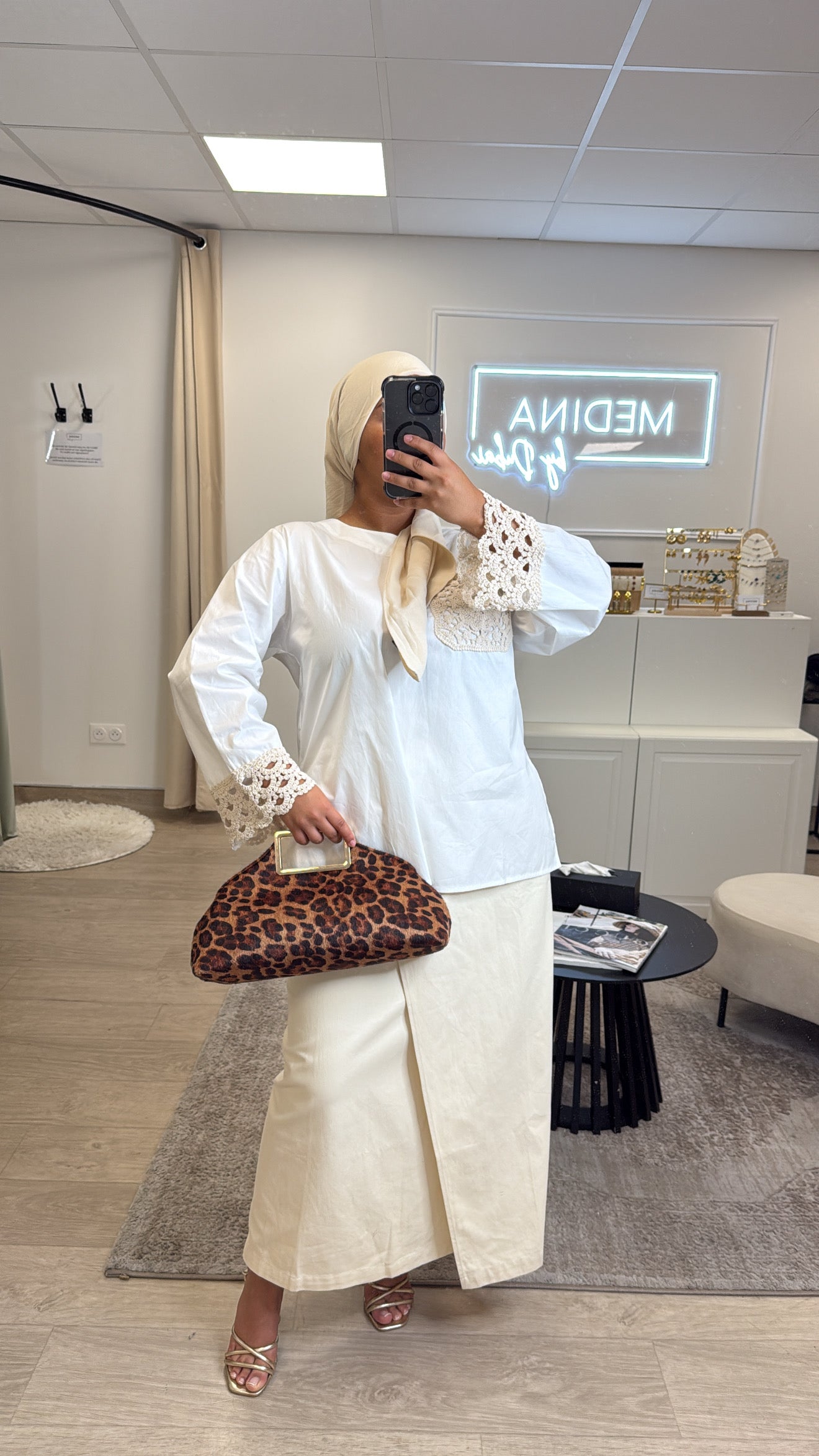 Top en maille [ crème ]