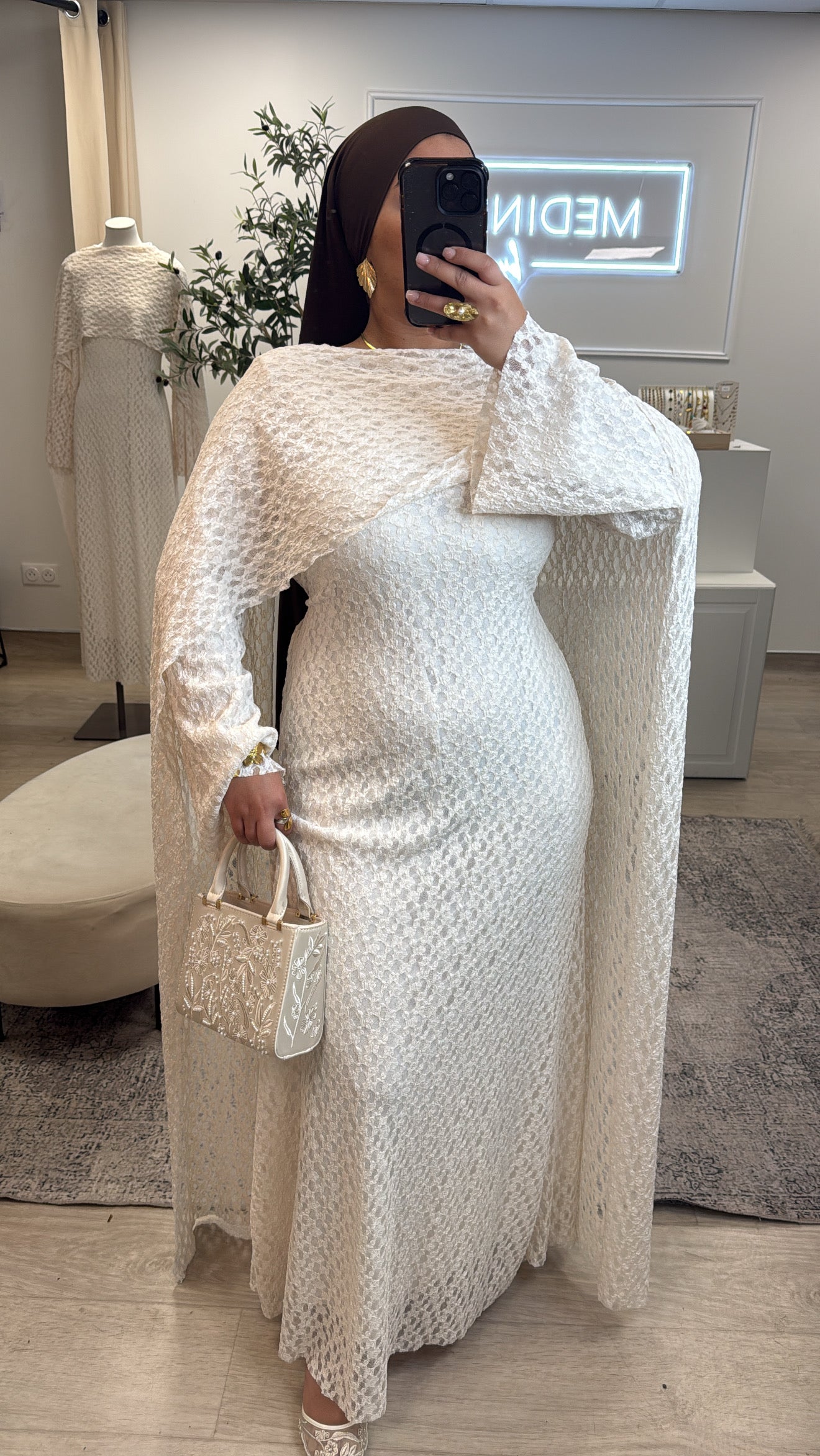 ROBE PREMIUM DENTELLE [ crème ]