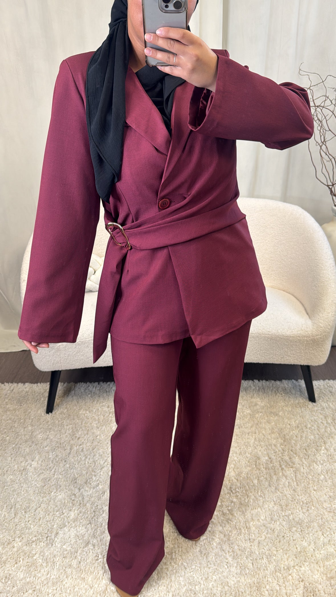 Ensemble Blazer Wafa [ bordeau]