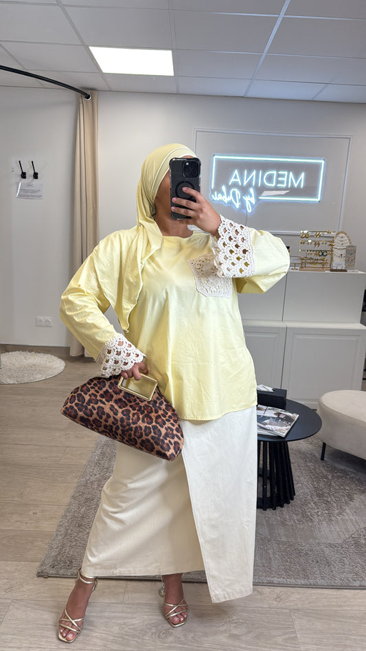 Top en Maille [ jaune ]