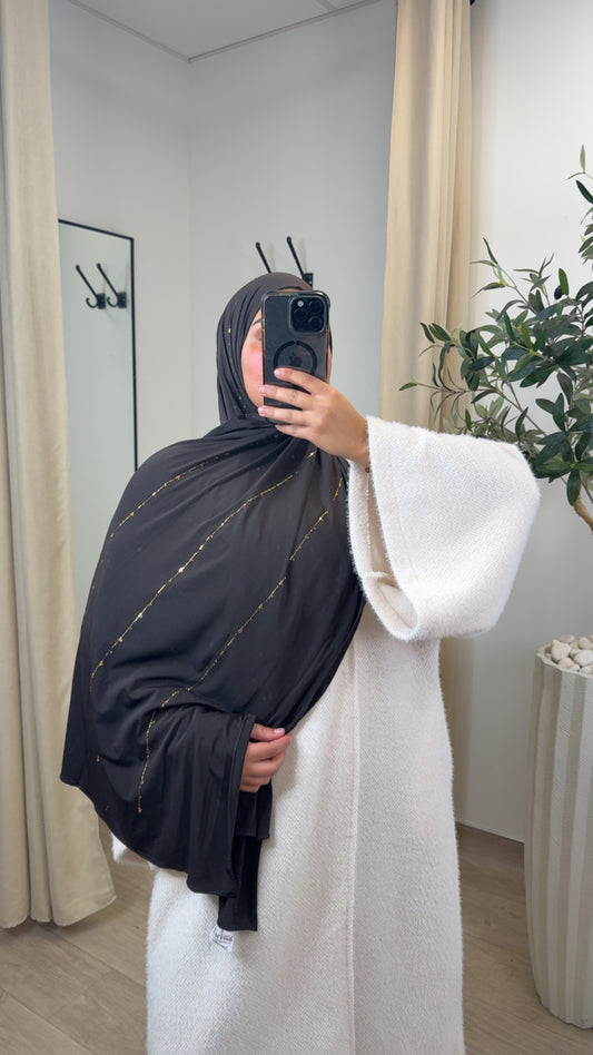 Jersey Premium luxe à strass [ choco ]