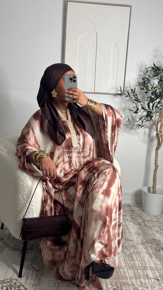 Abaya Gandora Latifa   [ bordeau ]
