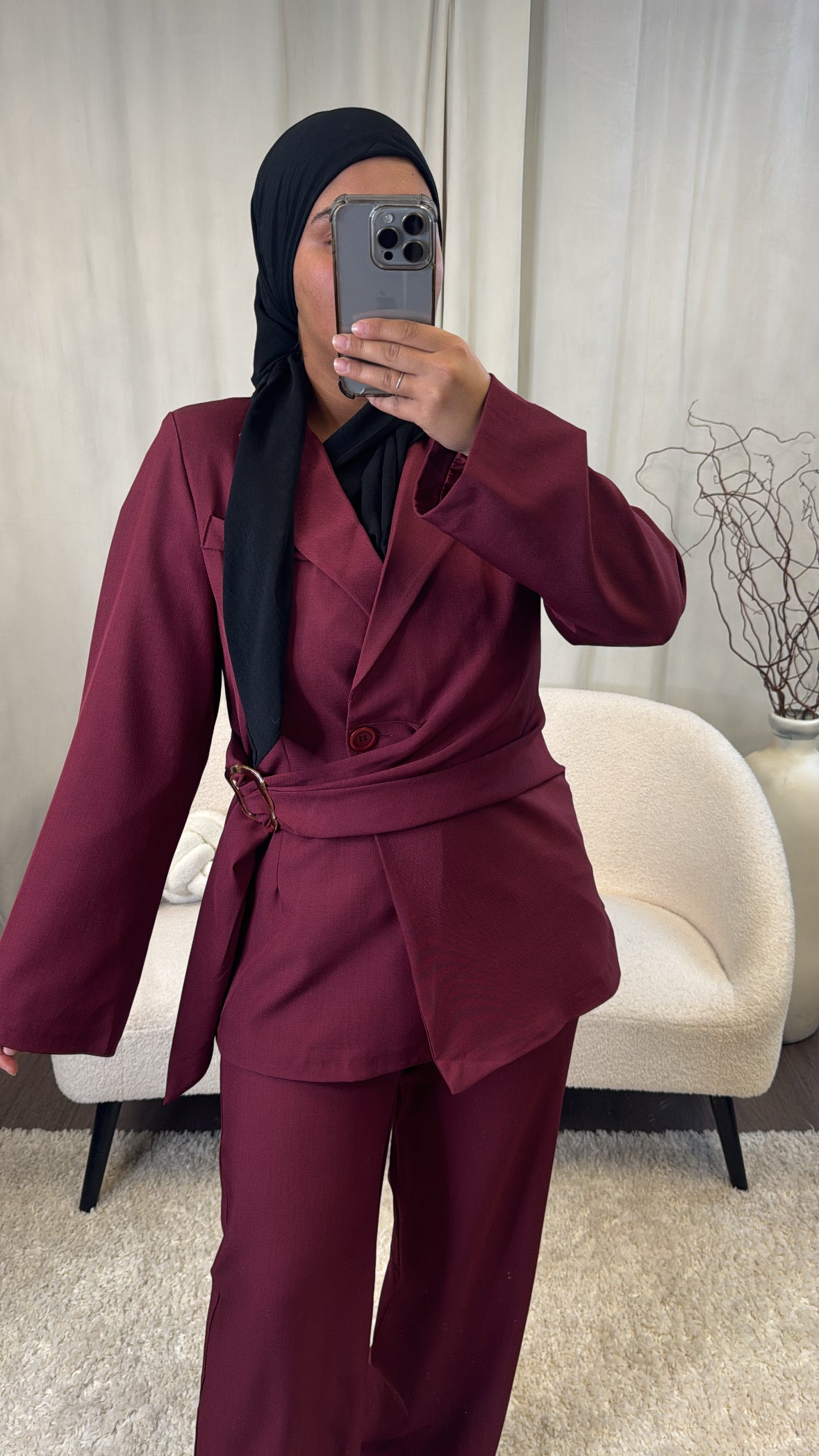 Ensemble Blazer Wafa [ bordeau]