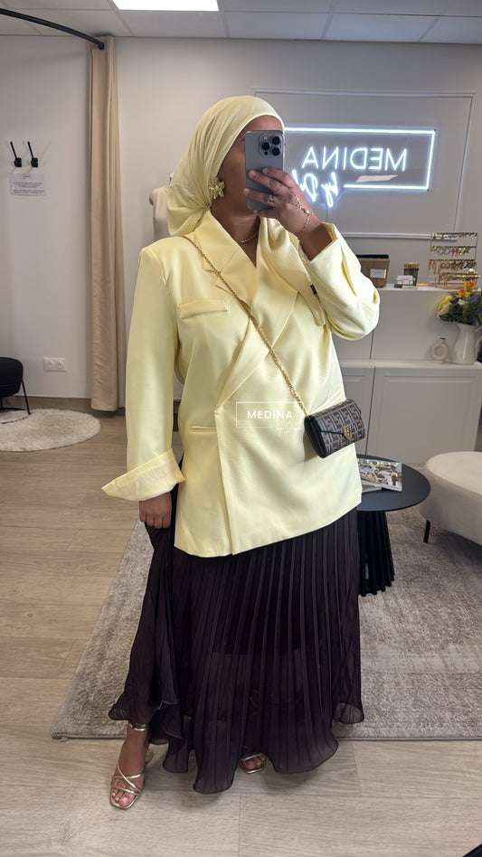 Blazer croisé Rina [ jaune ]