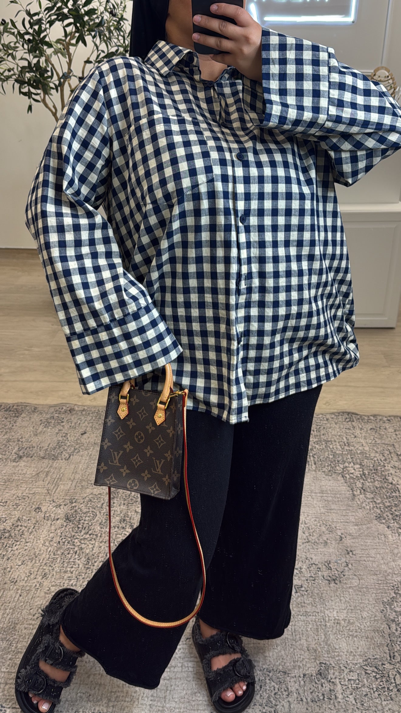 CHEMISE PREMIUM À CARREAUX [ bleu ]