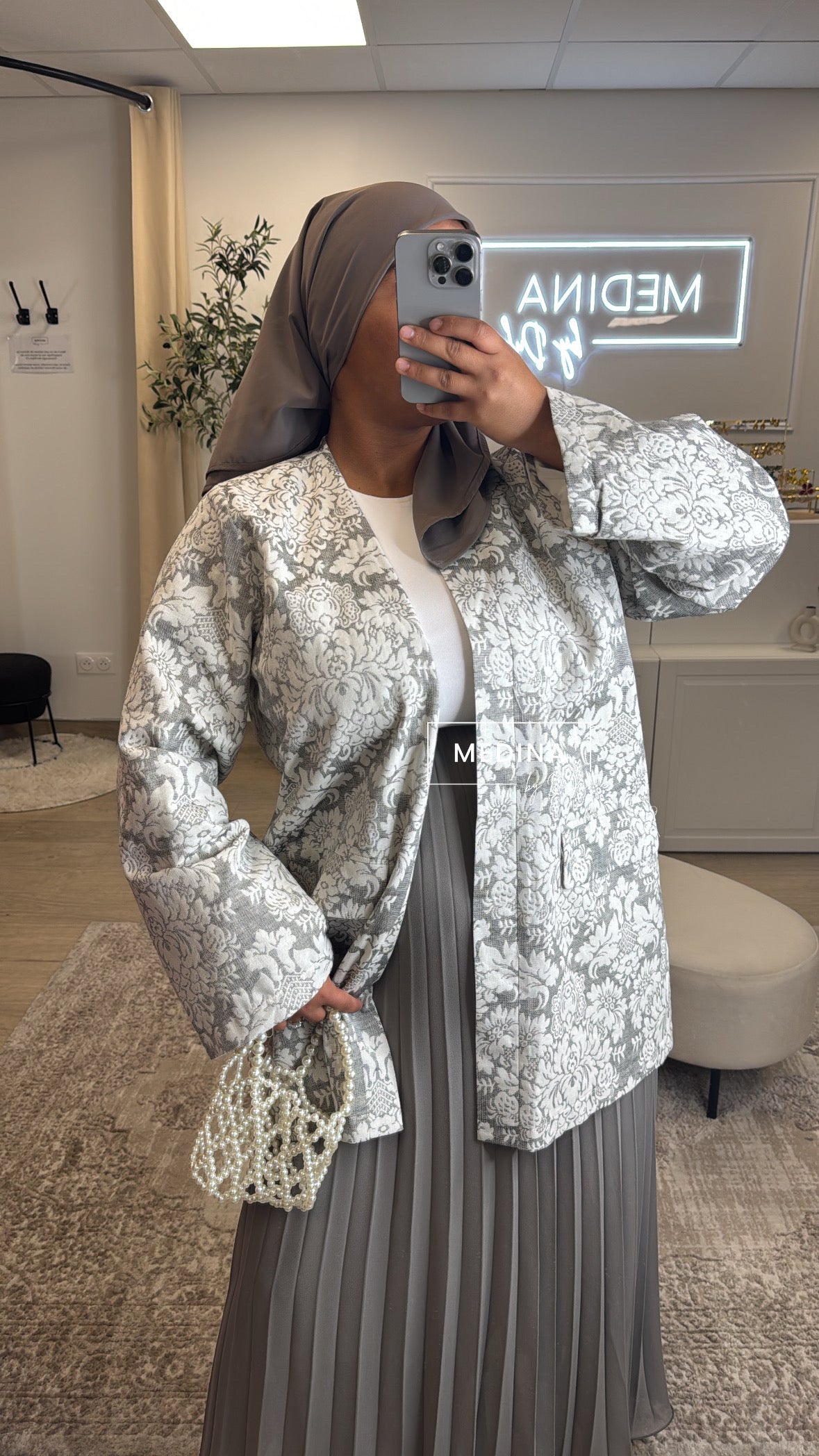 Veste Premium Brodé [ gris ]