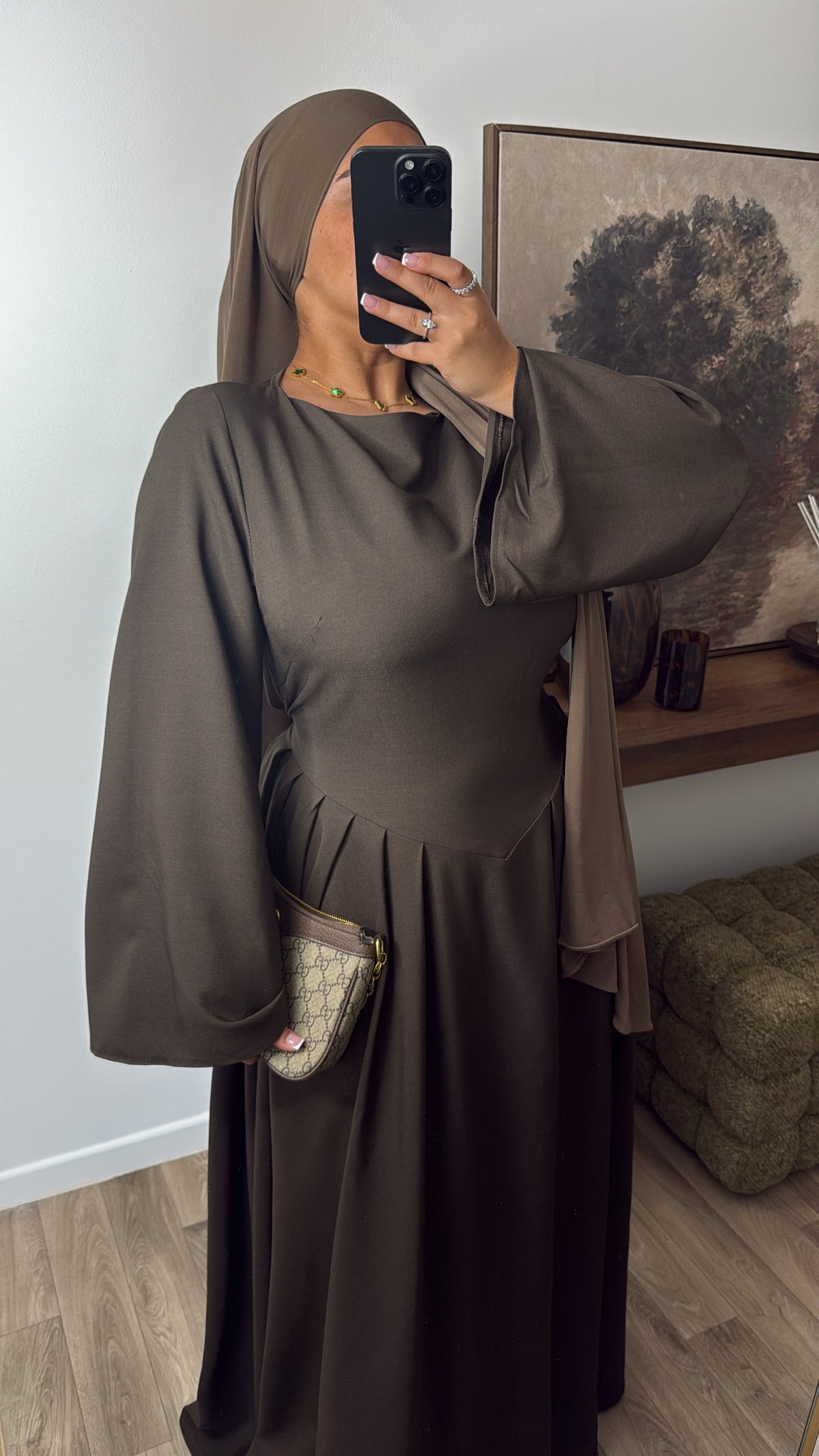 ROBE MARRON CINTRÉ [ marron ]
