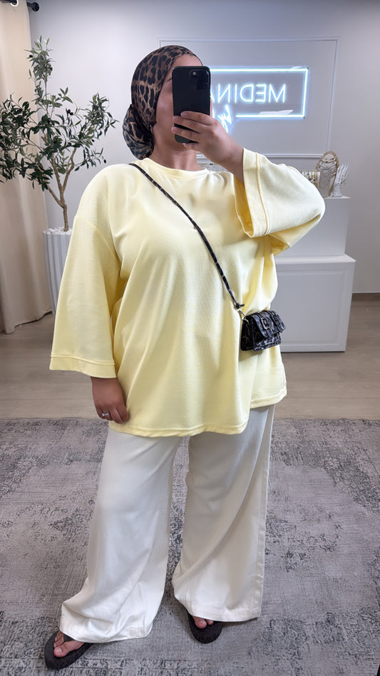 T-SHIRT MANCHE LONGUE RESPIRANT [ Jaune ]