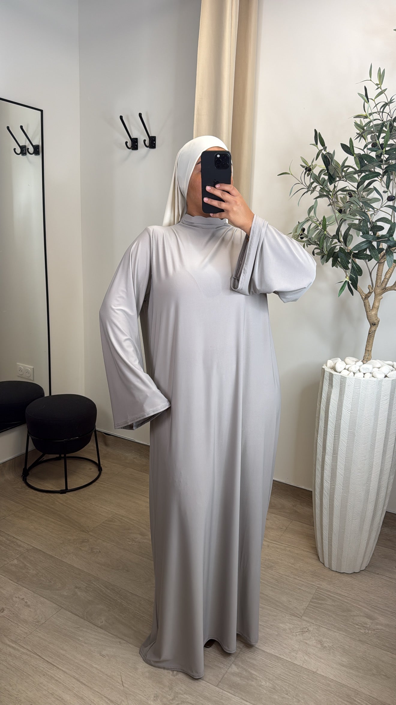 Abaya  Jersey Premium [ Grey ]