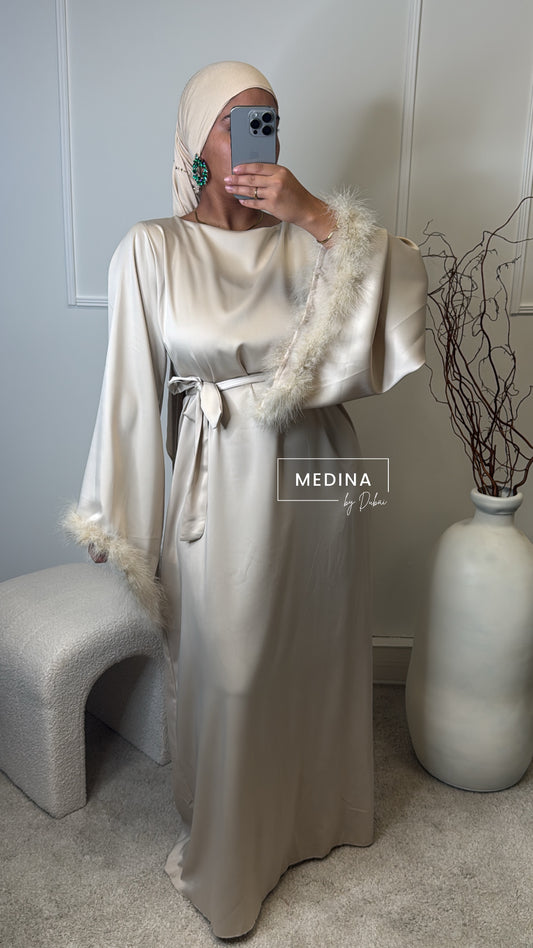Robe plume [ beige ]