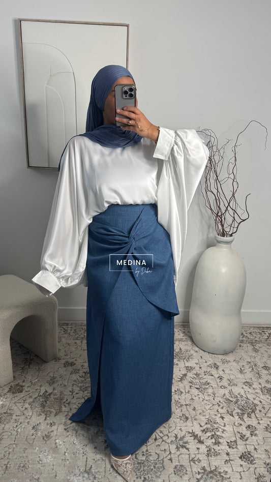 Ensemble jupe Noeud [ bleu]
