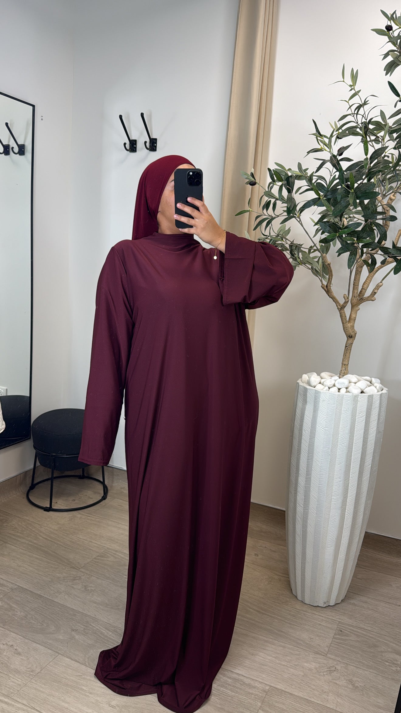 Abaya Jersey Premium [ bordeau ]
