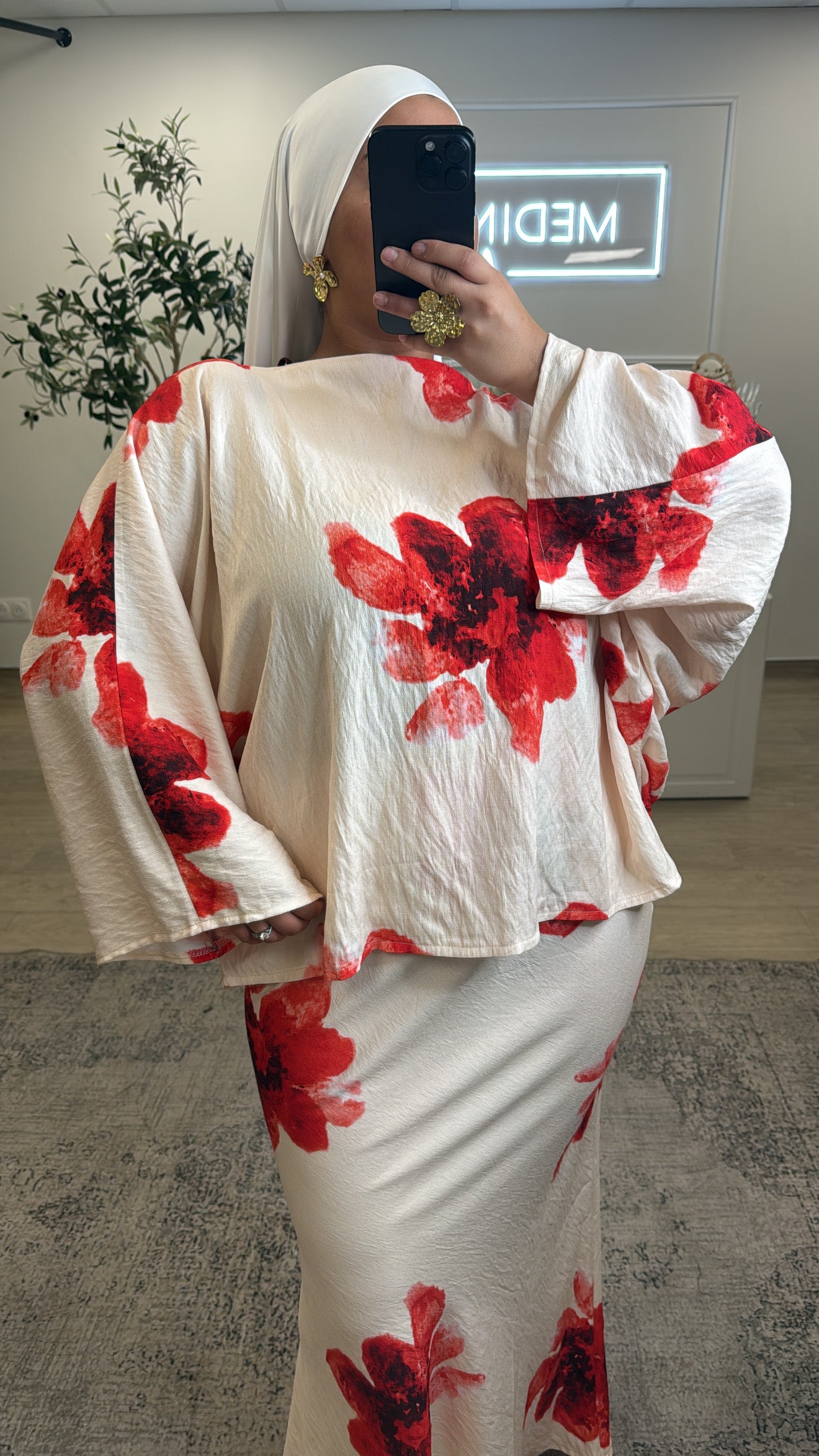 ENSEMBLE FLOWER [ rouge ]