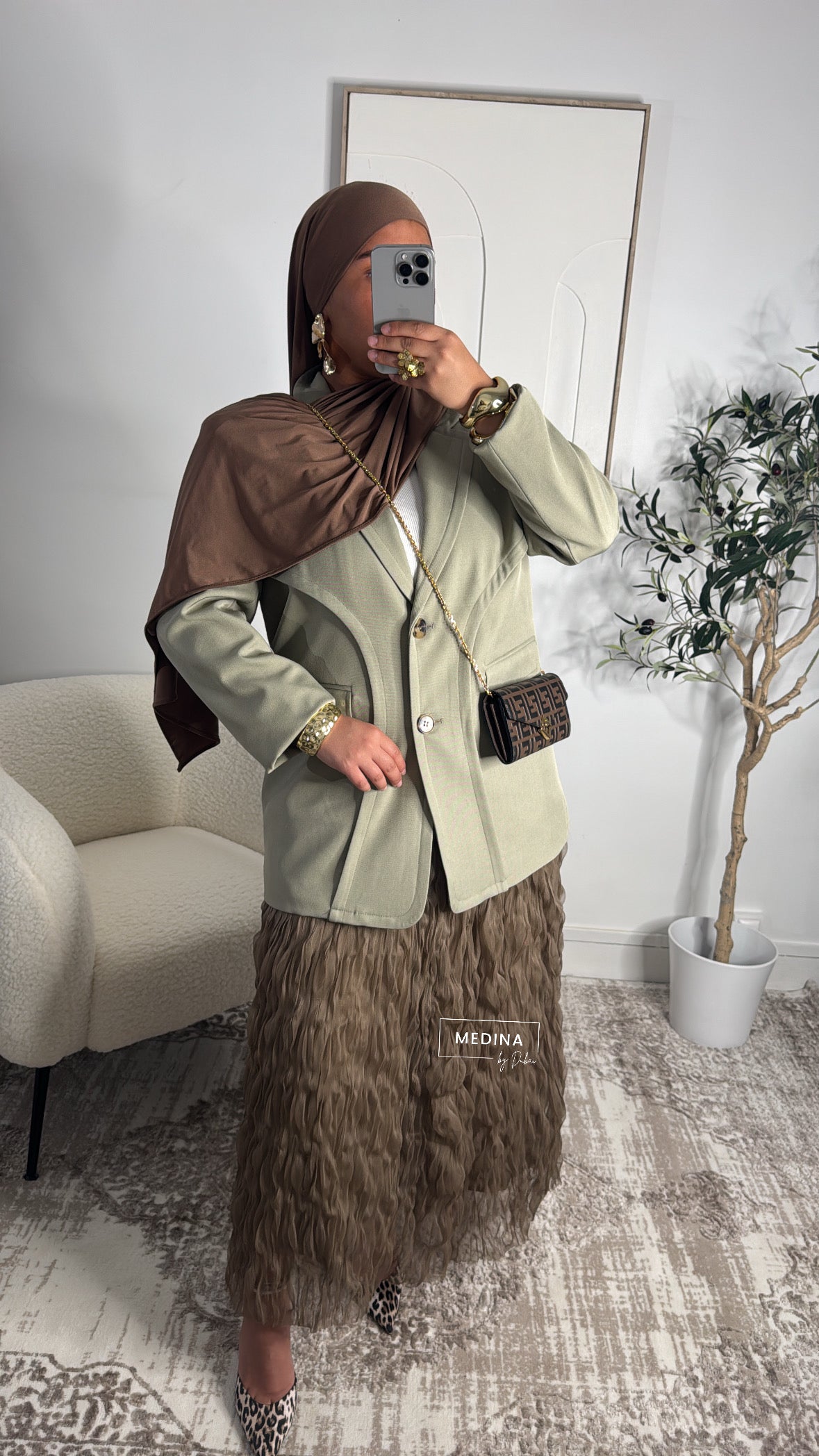 Jupe Froufrou camel