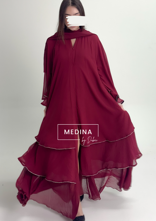 Abaya Belle [ bordeau ]