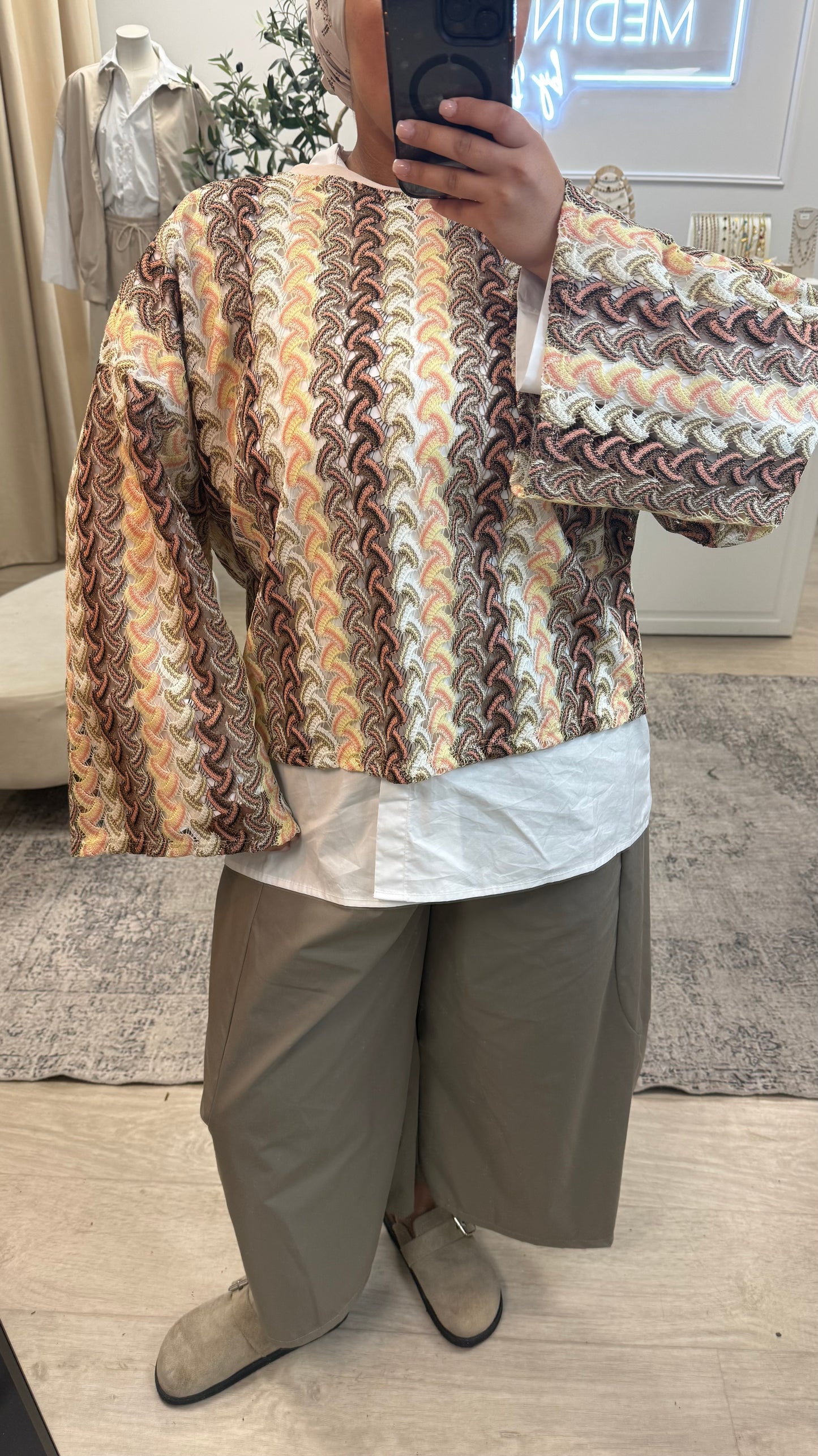 PULL LAMIA CROCHET [ camel ]