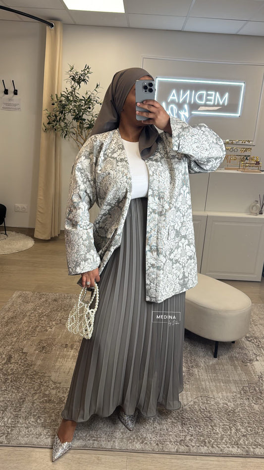 Jupe accordéon luxe [ taupe]